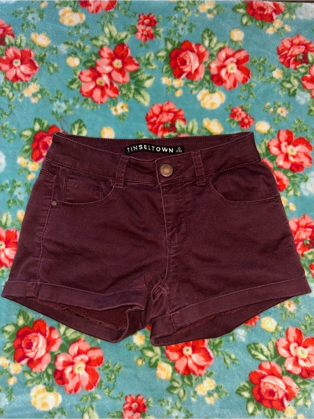 Tinseltown Burgundy Shorts